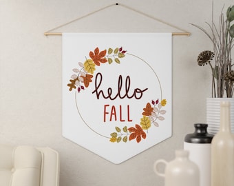 Hello Fall Wall Pennant - Fall Home Decor