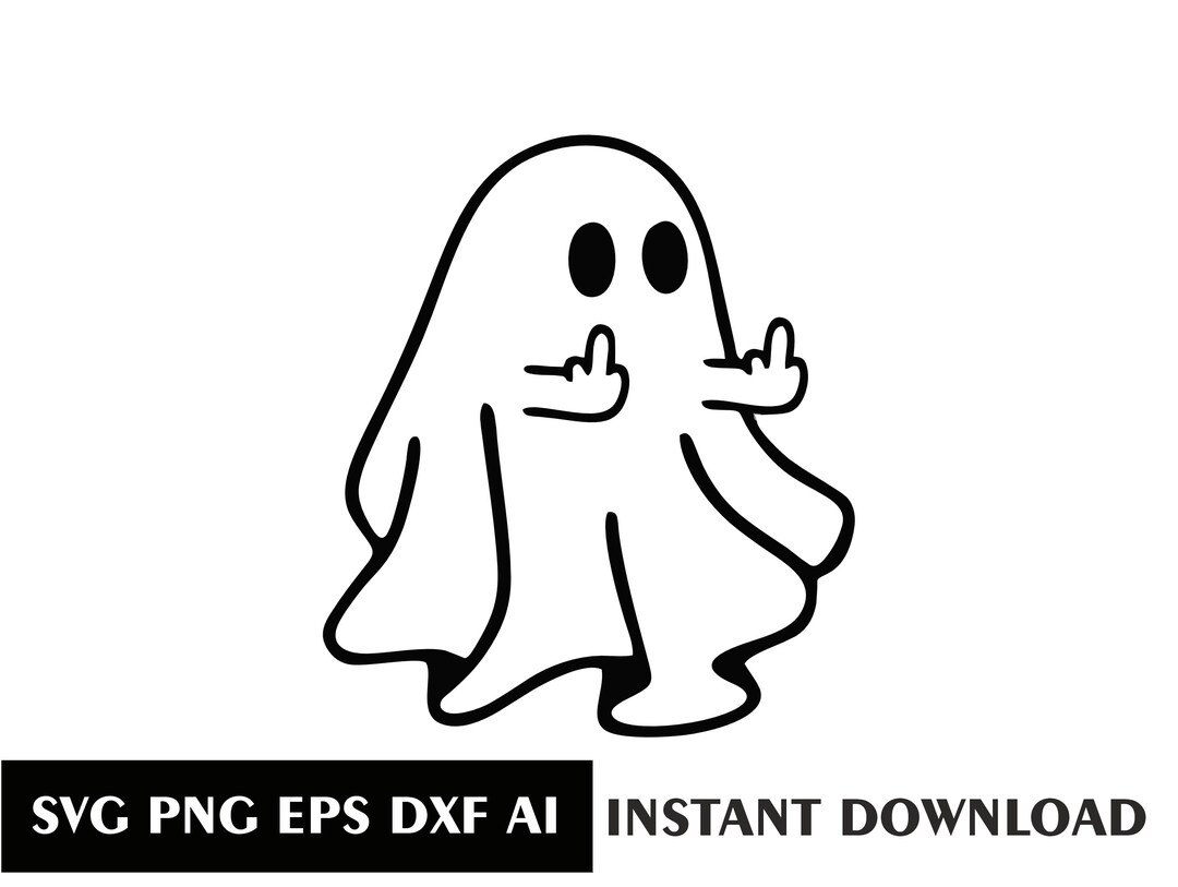 Ghost Middle Finger Svg Png, Halloween Svg Png, Svg File for Cricut ...