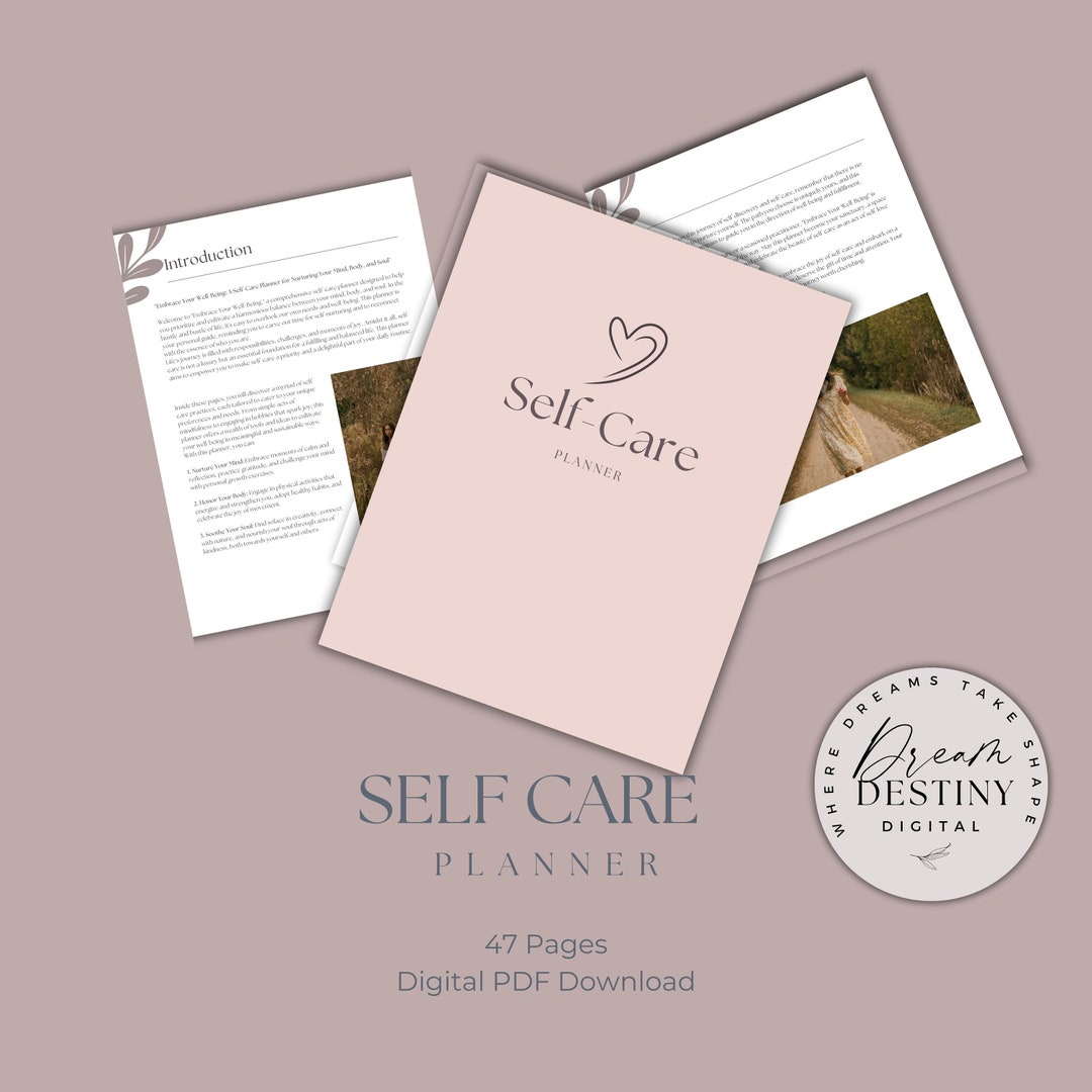Self-care Planner Printable Self-love Journal Mental - Etsy