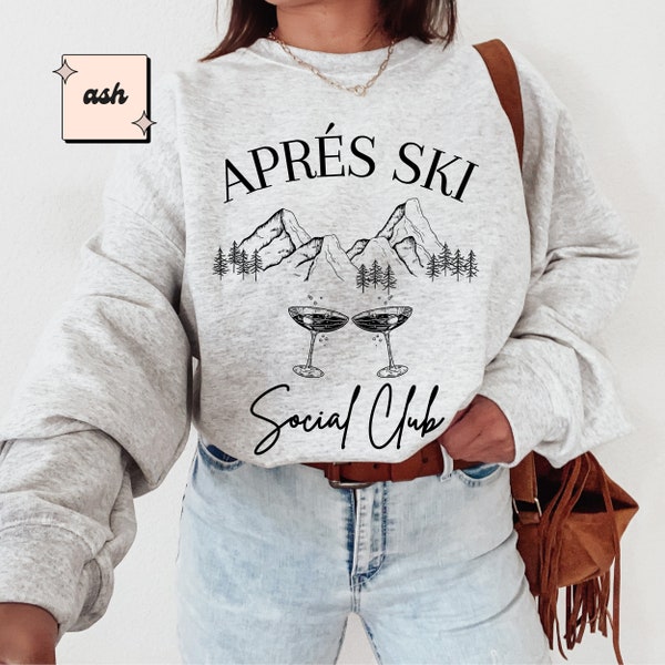 Apres Ski Sweatshirt, Ski Vacation Shirt, Classy Apres Ski Sweater, Winter Sports Hoodie, Skiing Sweatshirt Aspen Crewneck, Weekend Ski Trip