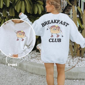 Breakfast Club Sweatshirt, Retro Brunch Pancake Sweater, Pancake Sweatshirt, Foodie Shirt, Aesthetic Breakfast Shirt, Brunch Crewneck