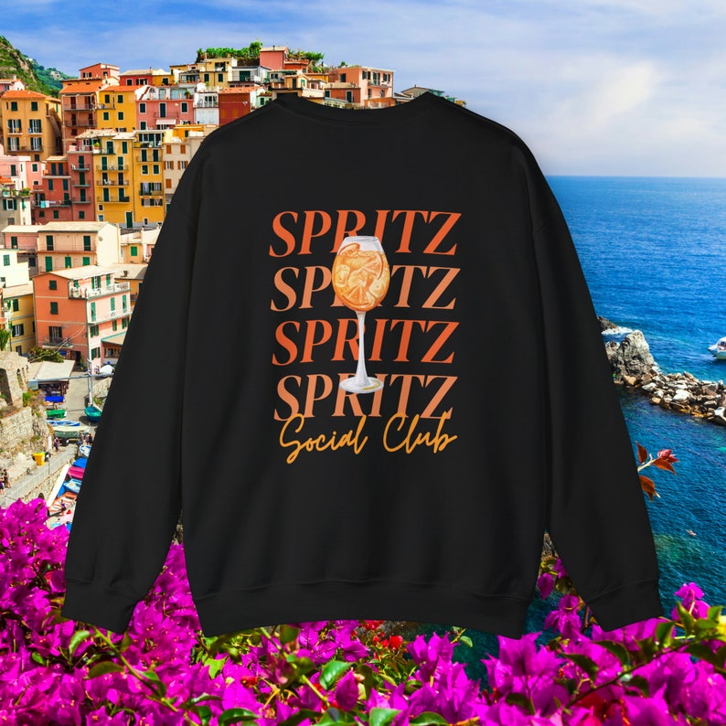 Spritz Social Club Crewneck Sweatshirt, Aperitivo Social Club Sweater, Campari Aperol Spritz Shirt, Signature Drinks, Girls Weekend Shirt