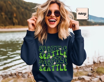 Retro Seattle Football Sweatshirt, Seattle Game Day Shirt, Seattle Football Hoodie, Football Fan Gifts, Football Team Pullover