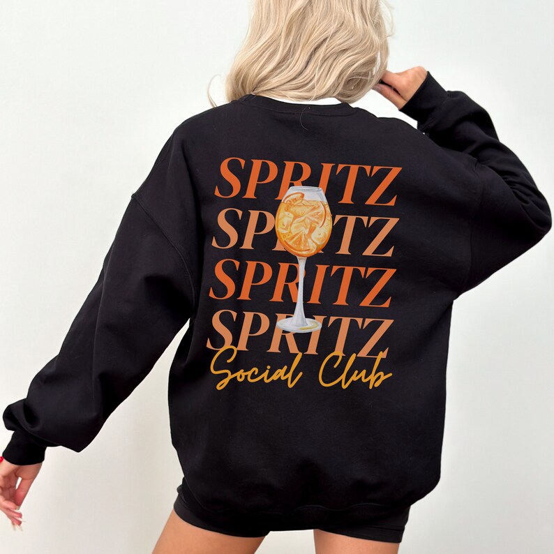 Spritz Social Club Crewneck Sweatshirt, Aperitivo Social Club Sweater, Campari Aperol Spritz Shirt, Signature Drinks, Girls Weekend Shirt