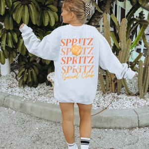 Spritz Social Club Crewneck Sweatshirt, Aperitivo Social Club Sweater, Campari Aperol Spritz Shirt, Signature Drinks, Girls Weekend Shirt