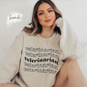 Retro Veterinarian Sweatshirt, Animal Doctor Gift, Veterinary Crewneck, Pet Doctor Sweater, Veterinarian Hoodie, Vet School Graduation Gift