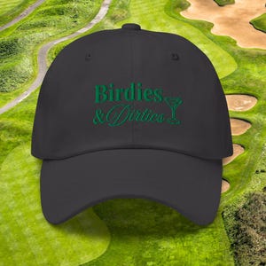 Birdies and Dirties Golf Hat | Funny Golf Gifts | Embroidered Golf Drinking Hat | Fun Good Golf Cap | Birdie Golf Club | Dirty Martini Golf