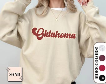 RETRO OKLAHOMA SWEATSHIRT, Sooners Game Day Shirt, College Football Hoodie, Boomer Sooner Crewneck, University of Oklahoma Football Sweater