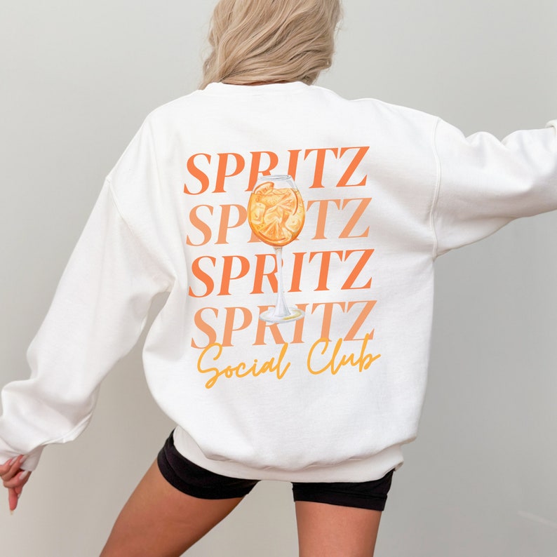 Spritz Social Club Crewneck Sweatshirt, Aperitivo Social Club Sweater, Campari Aperol Spritz Shirt, Signature Drinks, Girls Weekend Shirt