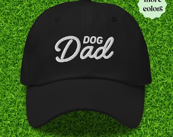 Dog Dad Embroidered Hat, Dog Lover Baseball Cap, Gift For Him, Dog Dad Gifts, Dog Dad Adjustable Cotton Dad Hat