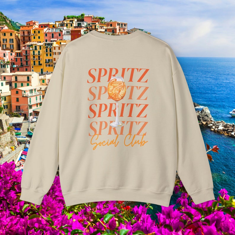 Spritz Social Club Crewneck Sweatshirt, Aperitivo Social Club Sweater, Campari Aperol Spritz Shirt, Signature Drinks, Girls Weekend Shirt