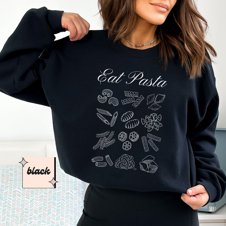 Eat Pasta Sweatshirt, Pasta Lovers Club Crewneck, Italian Dinner Sweater, Aesthetic Hoodie