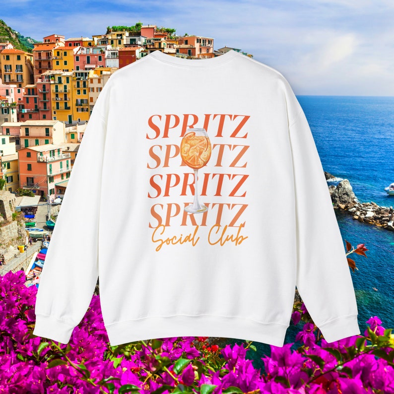 Spritz Social Club Crewneck Sweatshirt, Aperitivo Social Club Sweater, Campari Aperol Spritz Shirt, Signature Drinks, Girls Weekend Shirt