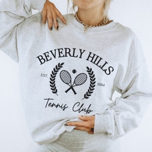 Beverly Hills Tennis Club Sweatshirt, Beverly Hills Preppy Tennis Crewneck, California Country Club Shirt, Unisex Beverly Hills Tennis Shirt