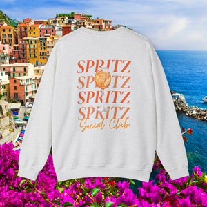 Spritz Social Club Crewneck Sweatshirt, Aperitivo Social Club Sweater, Campari Aperol Spritz Shirt, Signature Drinks, Girls Weekend Shirt