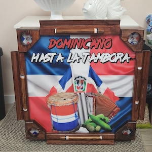 PRE ORDER!!! Dominican Handmade BIG Domino Table. All wood with Folding legs. Dominicano Hasta la Tambora.