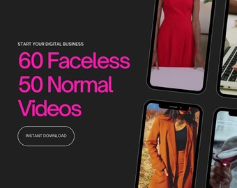 110 Faceless Melanin Women of Color Video Reels Video stock sui social media / Con testo / Instagram Reels / MRR / PLR