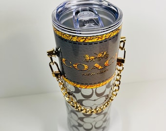 Gobelet de sac à main : acier inoxydable, double paroi avec paille