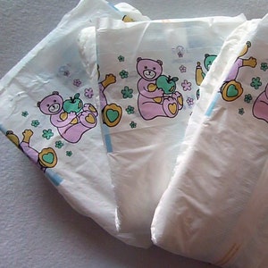 Hand drawn ABDL Diapertape to download, print out and stick on your own diaper