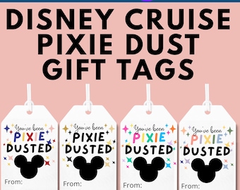 You've Been Pixie Dusted Gift Tags, Disney Cruise Fish Extender Gifts, 6 Color Options, Canva Template, Printable PDF PNG