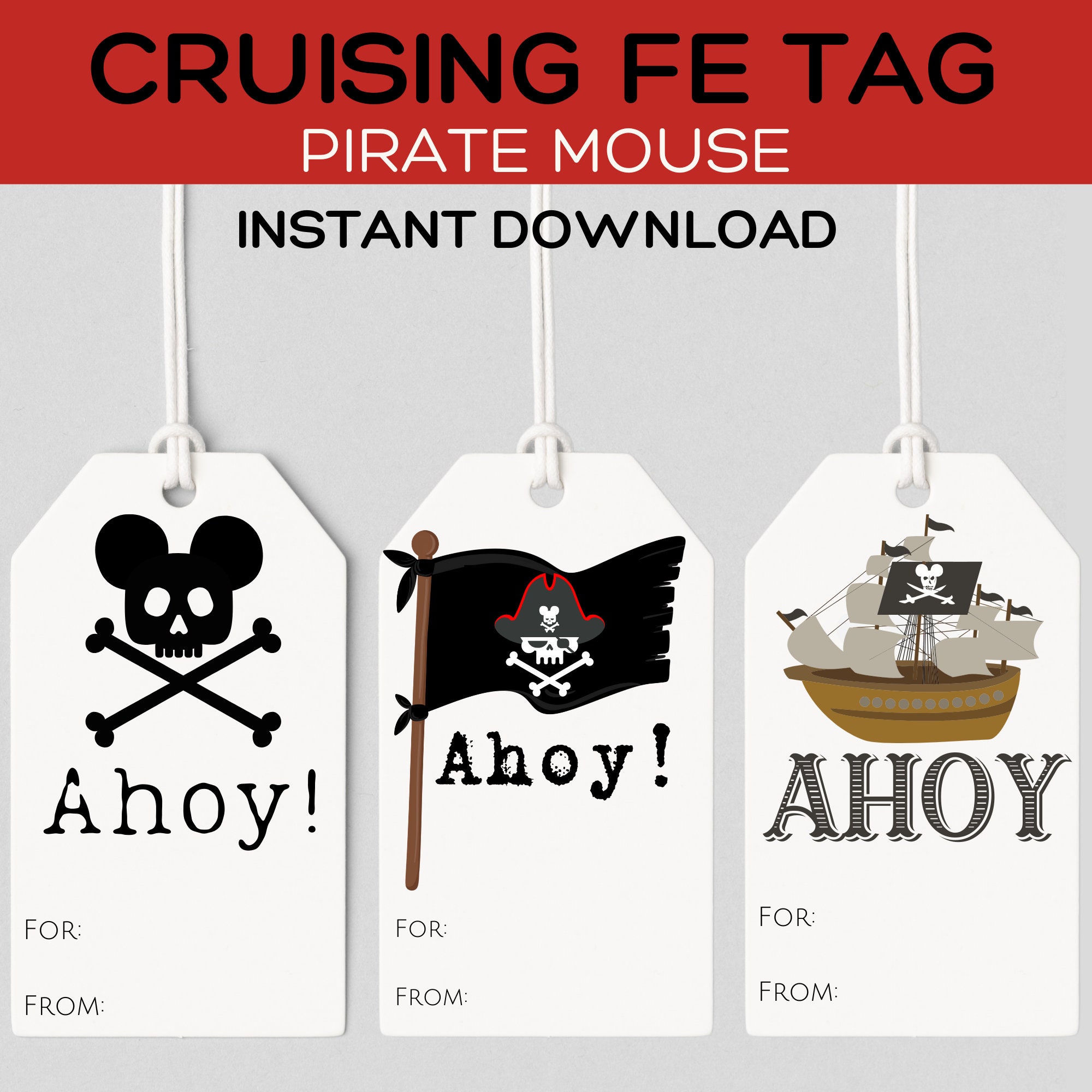 Fish Extender Tags Printable Pirate Night Gift Tags, Pixie Dust Gift ...