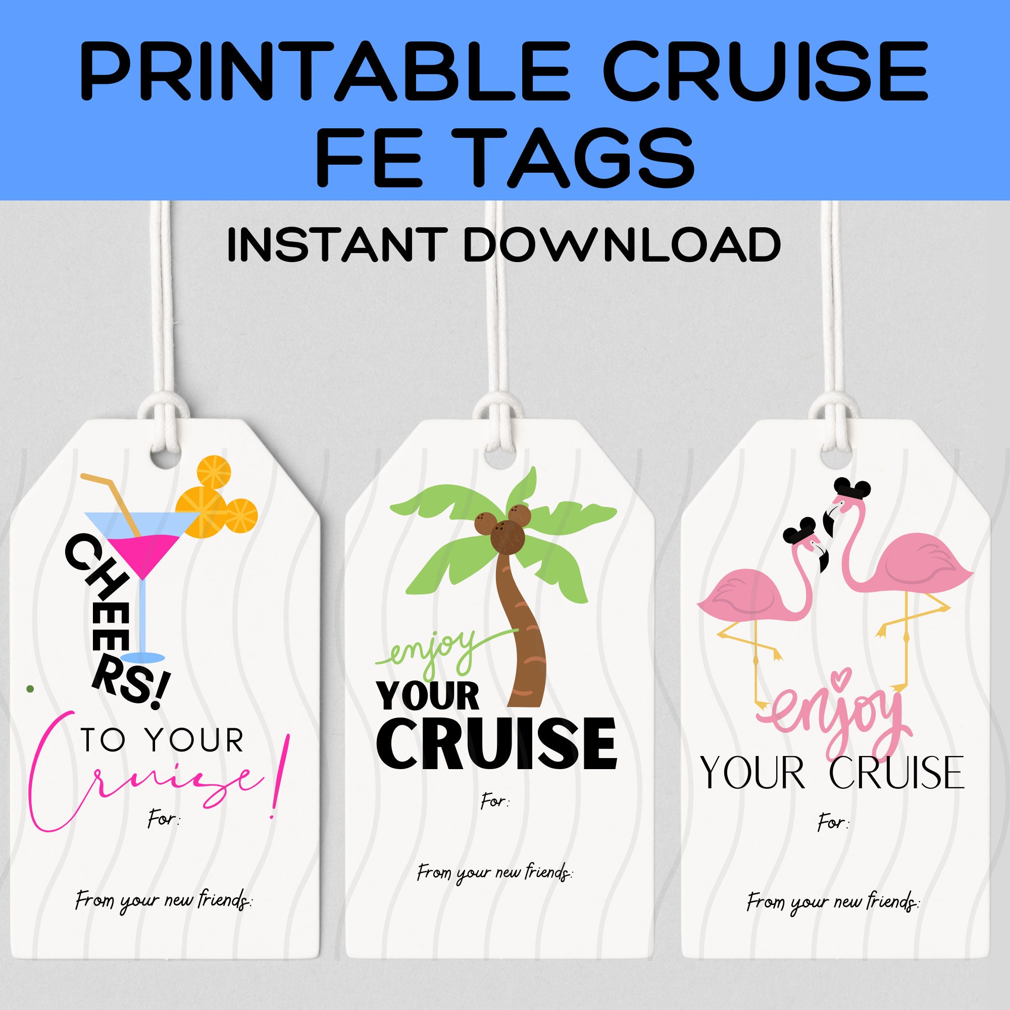 Printable Gift Tags DCL Cruise Fish Extender Tags Pixie Dust Tags Printable Gift Tags DCL Cruise Fish Extender Tags Pixie Dust Tags