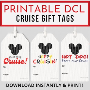 Printable Magic Mouse Cruise Gift Tags | Fish Extender & Pixie Dust Tags | DCL FE Exchange for your Family Cruise | Instant Download PDF