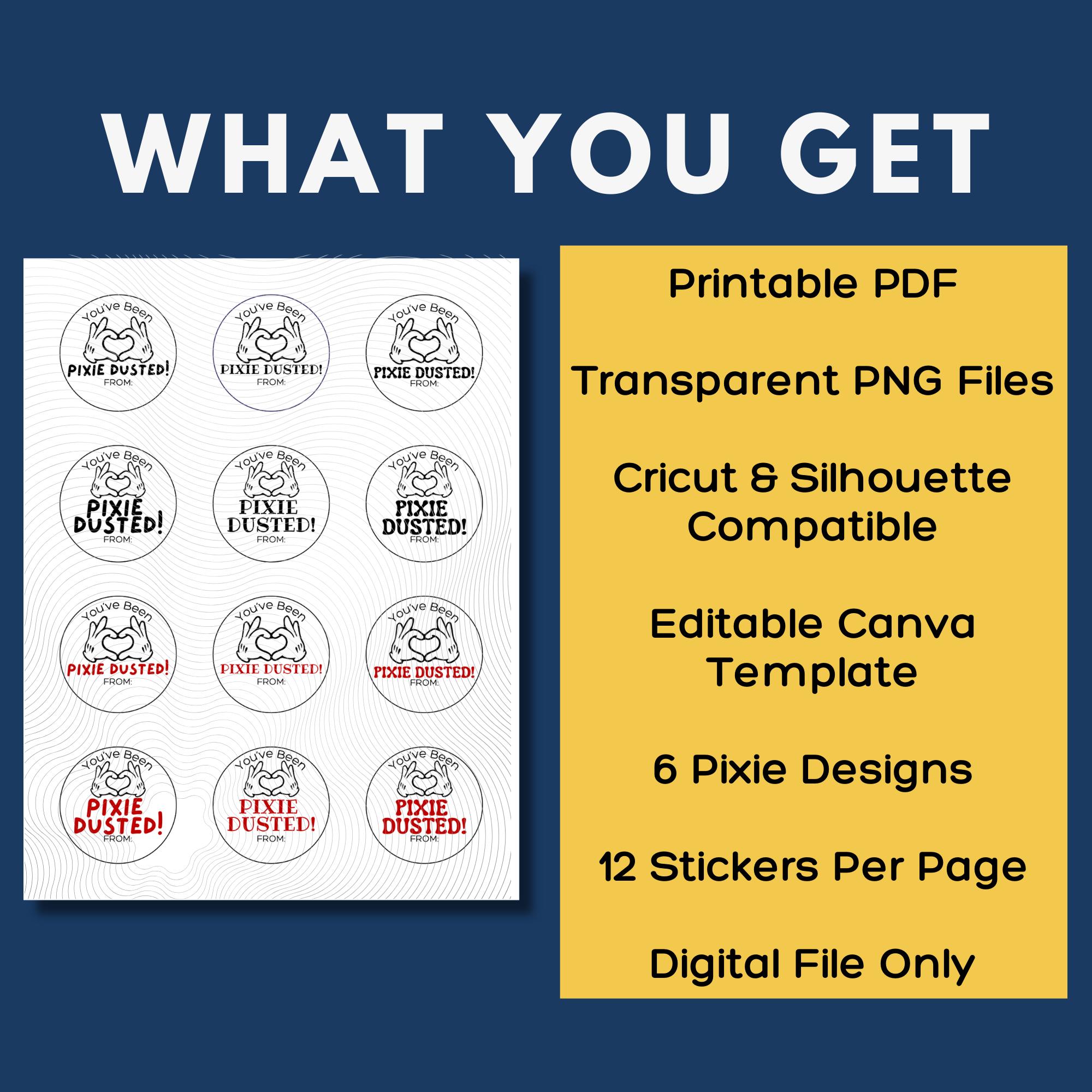 Pixie Dust Sticker Examples Heart Hands Pixie Dust Stickers | You've Been Pixie Dusted | 2