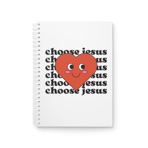Choose Jesus Spiral Notebook, Inspirational Journal, Faith Planner, Christian Gift, Cute Stationery, Religious Note-taking