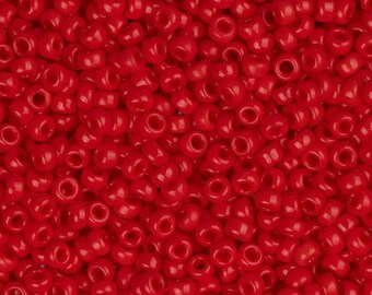 11/0 Miyuki Seed Beads Red Opaque