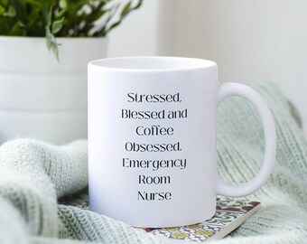 Caneca RN, caneca de café para enfermagem, xícara de café para enfermeira de pronto-socorro, ideia exclusiva de presente