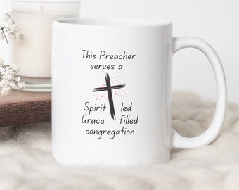 Taza de predicador, regalo para predicador, taza de café de pastor, regalo religioso, regalo de líder de la iglesia, apreciación del clero, regalo de orador de sermón