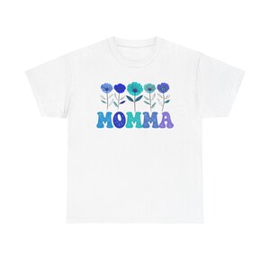 Floral Momma Tee, Shirt for Moms, Gift for Mother&#39;s Day, Casual Wear, Flower Design T-Shirt - Unisex Heavy Cotton Tee, Women&#39;s Graphic Tee,