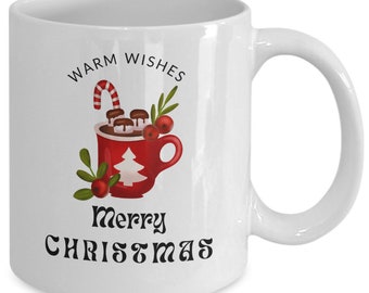 Christmas Coffee Mug, Holiday Festive Drinkware, Xmas Gift