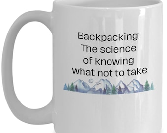 Backpacking Mug, Adventure Gift, Stainless Steel Hiking Mug