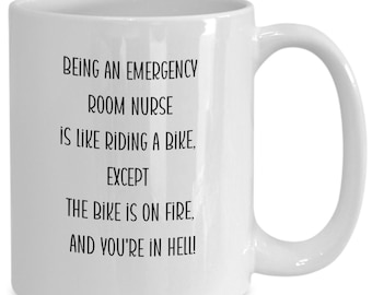 Emergency room nurse mug, emergency room nurse gift, rn gift,nurse mug, er nurse gift, healthcare worker gift