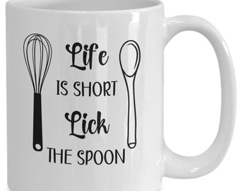 Das Leben ist kurz Tasse, Mama Geburtstagstasse, Papa Kaffeetasse, Schwester Geschenkidee, Motivationstasse, positive Vibes Geschenk