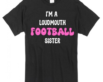 Football shirt, sister gift, sports shirt, gift for her, athletic wear, sister birthday gift, sports fan gift