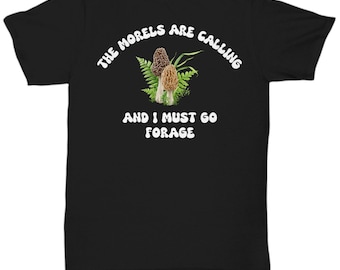 Mushroom t-shirt, mushroom hunting shirt, mushroom shirt, foraging shirt, mushroom apparel, mushroom tee, morel mushroom, mushroom hunter
