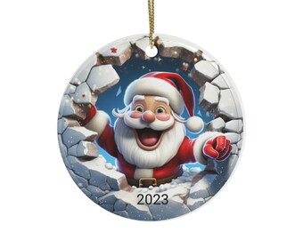 Christmas Ornaments,  Santa Claus ornament, Xmas bauble, winter decoration