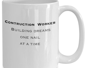 Taza de trabajador de la construcción, regalo de constructor, regalo de construcción, taza de casco, regalo para contratista, regalo de trabajador, regalo de trabajador del sitio