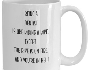 Dentist mug, dental gift, tooth mug, dentist coffee cup, gift for doctor, medical student gift, dental office decor, funny dentist gift