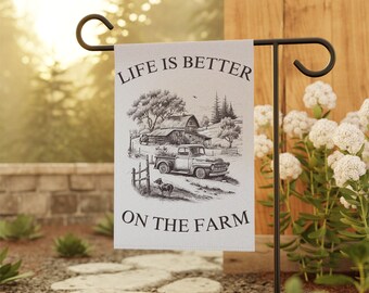 Farm Life Yard Flag, Farming Gifts, Farming Yard Flag, Gift For Farmer, Homesteading Gift