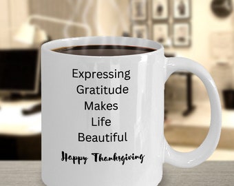 Gratitude gift, beautiful life mug, ] gift for gratitude, positive vibes mug, motivational gift, thank you gift, mindfulness gift