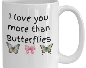 Butterfly gift, nature lover gift, butterfly coffee mug, unique birthday gift, mom birthday gift, garden lover gift, insect lover gift