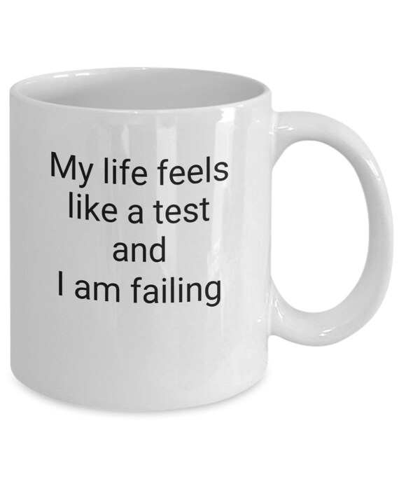 Nicht bestandene Test Geschenk Kaffeetasse, sarkastischer Humor, Stressabbau