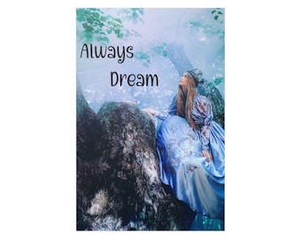 Princess poster, dream wall art, girl's room decor, princess theme, kids room poster, princess gift, fairytale decor, children's wall art