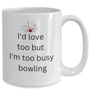 Bowling mug, gift for bowler, sports mug, bowling lover gift, bowler mug, funny bowling gift, unique bowler present, tenpin bowling cup