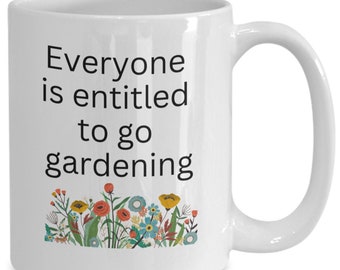 Regalo de jardinería, taza de jardinero, regalo para jardinero, regalo amante de las plantas, regalo de pulgar verde, regalos al aire libre, taza de jardinería, decoración de jardín