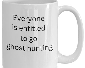 Regalo de cazador de fantasmas, taza de caza de fantasmas, regalo paranormal, taza de café espeluznante, regalo sobrenatural, presente de buscador de espíritus, regalo entusiasta de fantasmas